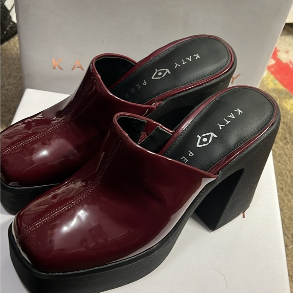 Katy Perry Collections Deep Red Platform Mules